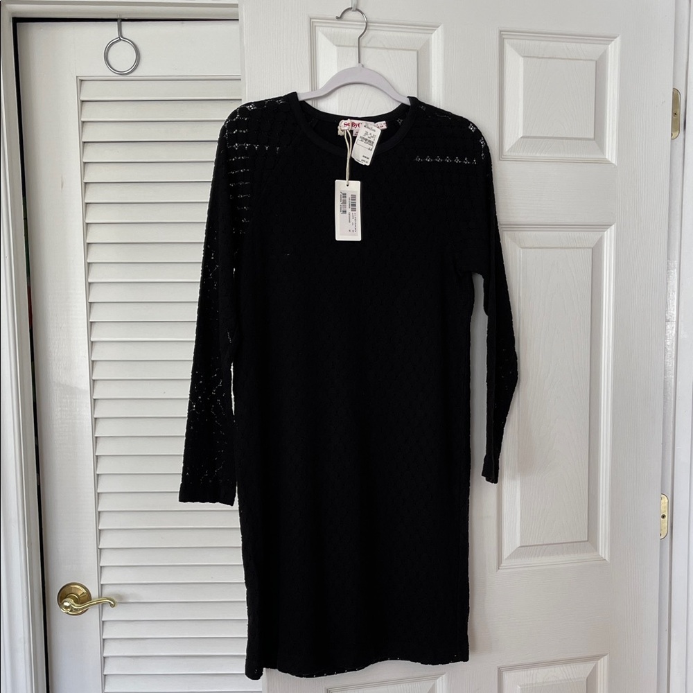 See By Chloe Black Lace Knit Dress